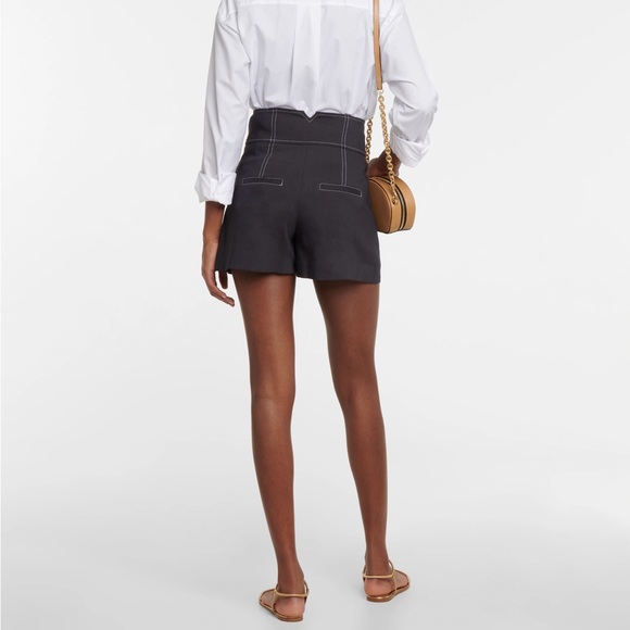 VERONICA BEARD Alicia high-rise shorts, Dark Navy size 12 - Picture 3 of 10